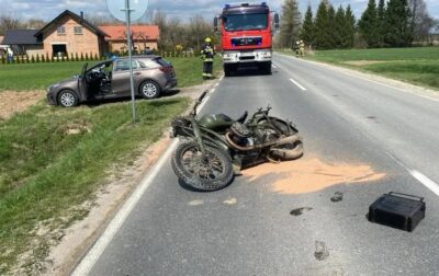 wypadek motocyklista po alkoholu