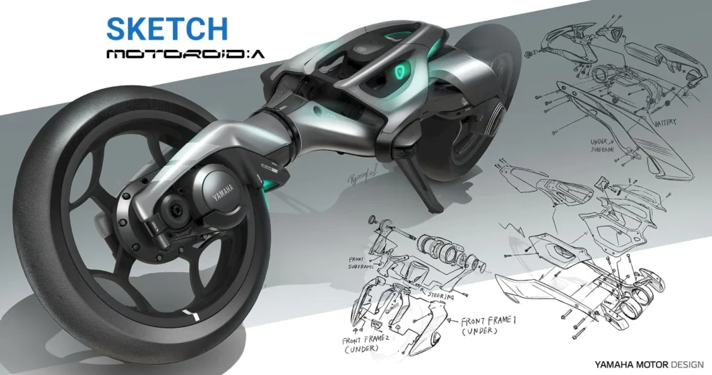 Najnowszy koncept Yamaha MOTOROiD :Λ wykracza daleko poza klasyczne rozumienie motocykla.